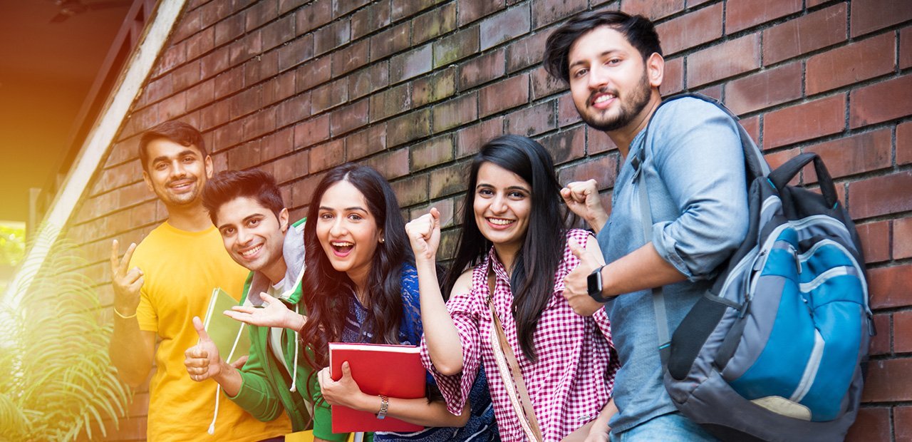 Happy students